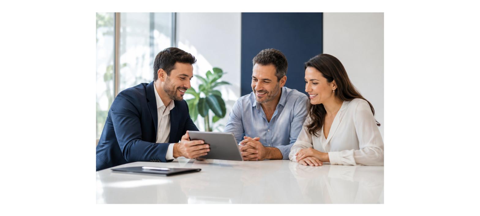 Atendimento consultivo Valisaúde: especialista apresentando opções de plano de saúde empresarial